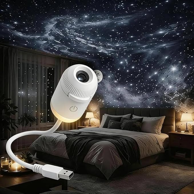 12 Projection Films in-1 Galaxy Projector Night Light